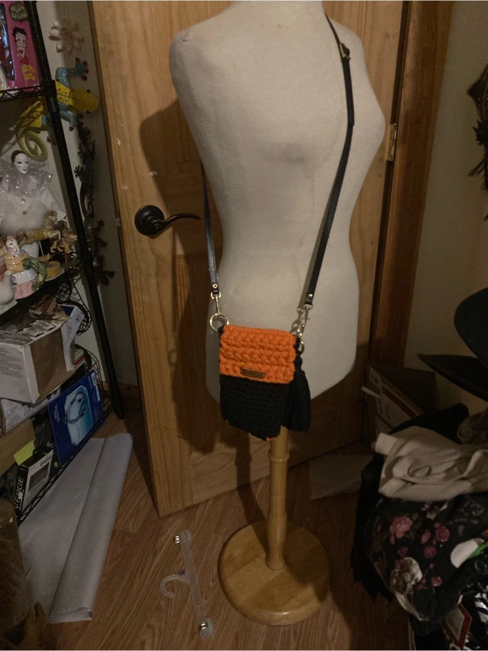Handmade crocheted phone purse